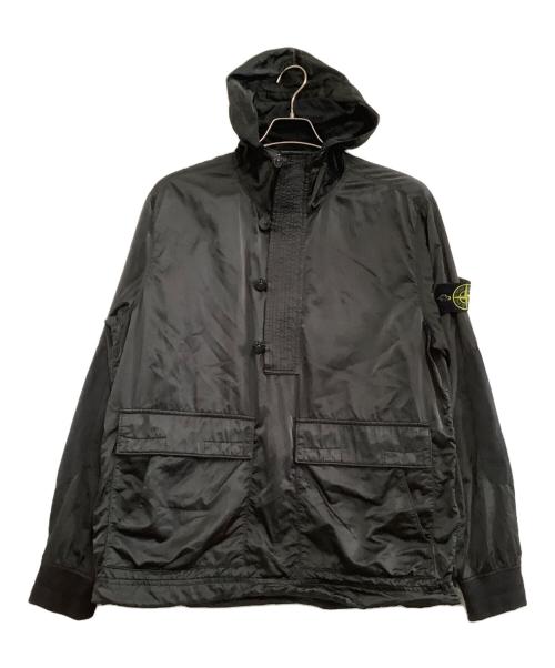STONE ISLAND（ストーンアイランド）STONE ISLAND (ストーンアイランド) アノラックパーカー　Nylon Raso TC Smock Jacket　21AW ブラック サイズ:Lの古着・服飾アイテム