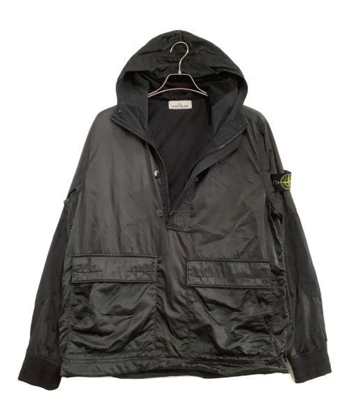STONE ISLAND（ストーンアイランド）STONE ISLAND (ストーンアイランド) アノラックパーカー　Nylon Raso TC Smock Jacket　21AW ブラック サイズ:Lの古着・服飾アイテム