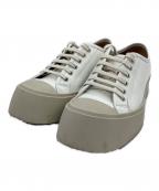 MARNIマルニ）の古着「ローカットスニーカー PABLO LACE-UP SNEAKER」｜ホワイト×ベージュ