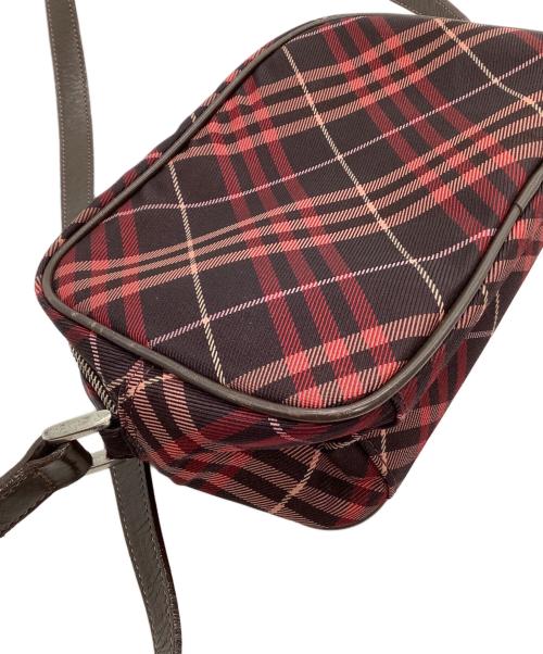 BURBERRY BLUE LABEL（バーバリー ブルー レーベル）BURBERRY BLUE LABEL (バーバリー ブルー レーベル) ショルダーバッグ チェック レッド×ブラウンの古着・服飾アイテム