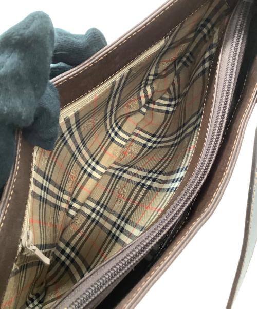 BURBERRY（バーバリー）BURBERRY (バーバリー) ワンショルダーバッグ 裏地ノバチェック ブラウンの古着・服飾アイテム
