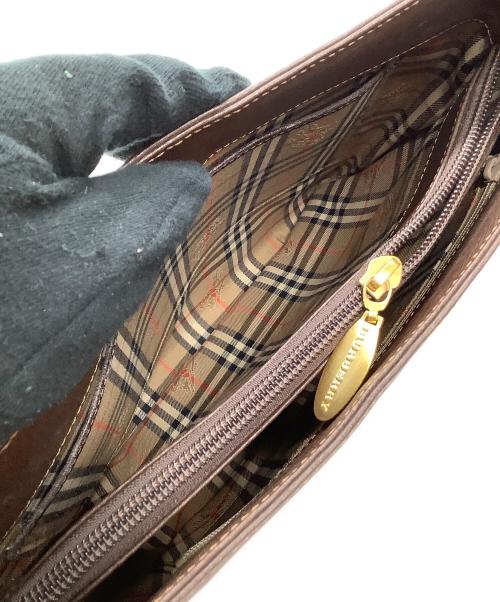 BURBERRY（バーバリー）BURBERRY (バーバリー) ワンショルダーバッグ 裏地ノバチェック ブラウンの古着・服飾アイテム