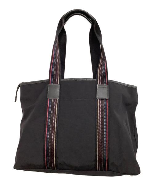 PAUL SMITH（ポールスミス）Paul Smith (ポールスミス) トートバッグ　マルチストライプ ブラックの古着・服飾アイテム