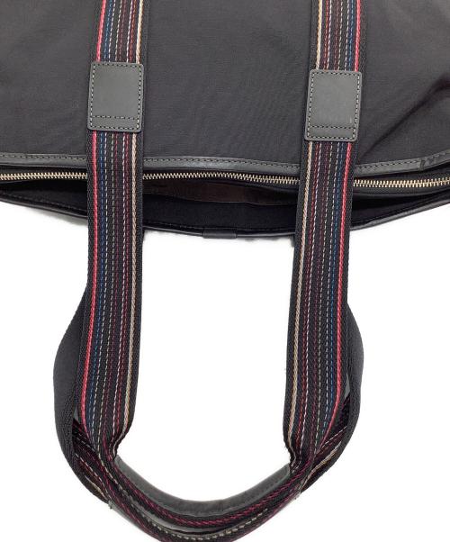 PAUL SMITH（ポールスミス）Paul Smith (ポールスミス) トートバッグ　マルチストライプ ブラックの古着・服飾アイテム