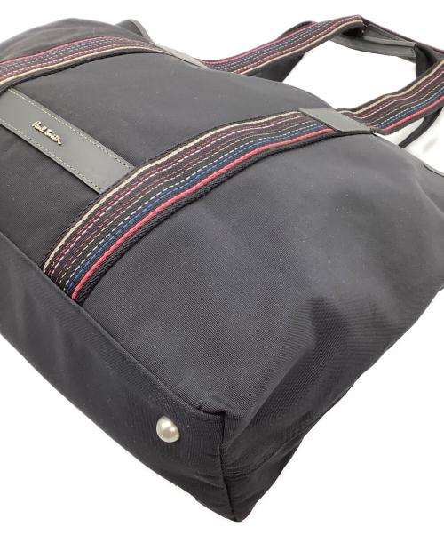 PAUL SMITH（ポールスミス）Paul Smith (ポールスミス) トートバッグ　マルチストライプ ブラックの古着・服飾アイテム