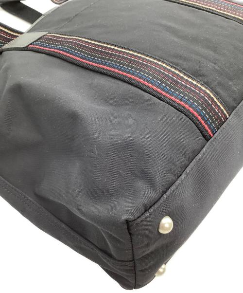 PAUL SMITH（ポールスミス）Paul Smith (ポールスミス) トートバッグ　マルチストライプ ブラックの古着・服飾アイテム