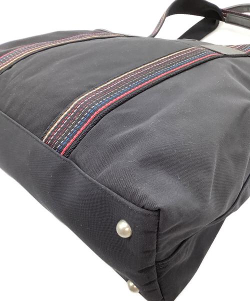 PAUL SMITH（ポールスミス）Paul Smith (ポールスミス) トートバッグ　マルチストライプ ブラックの古着・服飾アイテム