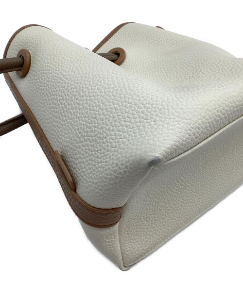 VASIC（ヴァジック）VASIC (ヴァジック) 巾着 Bond Mini  ホワイト×ブラウンの古着・服飾アイテム