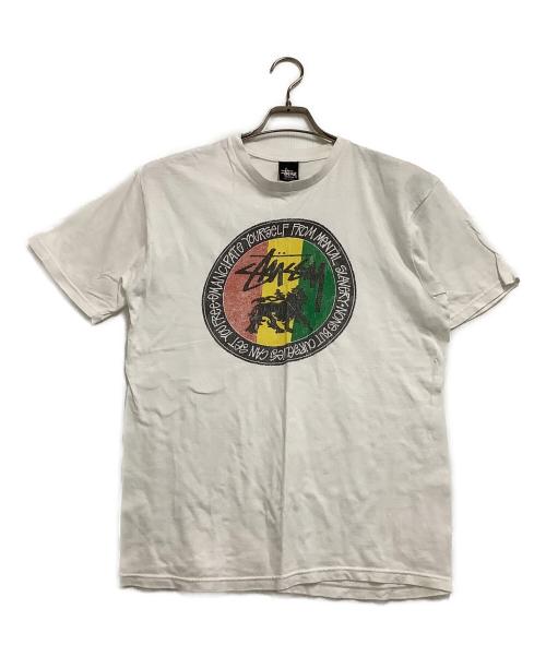 stussy（ステューシー）stussy (ステューシー) 半袖Tシャツ　YOURSELF FROM MENTAL ホワイト サイズ:Mの古着・服飾アイテム
