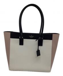 Kate Spade（ケイトスペード）の古着「トートバッグ」｜ホワイト×ピンク