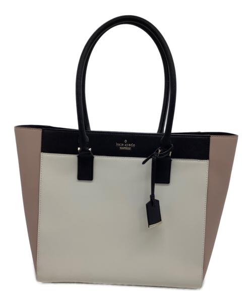 Kate Spade（ケイトスペード）Kate Spade (ケイトスペード) トートバッグ ホワイト×ピンクの古着・服飾アイテム