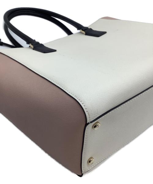 Kate Spade（ケイトスペード）Kate Spade (ケイトスペード) トートバッグ ホワイト×ピンクの古着・服飾アイテム