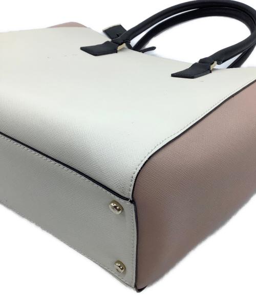 Kate Spade（ケイトスペード）Kate Spade (ケイトスペード) トートバッグ ホワイト×ピンクの古着・服飾アイテム