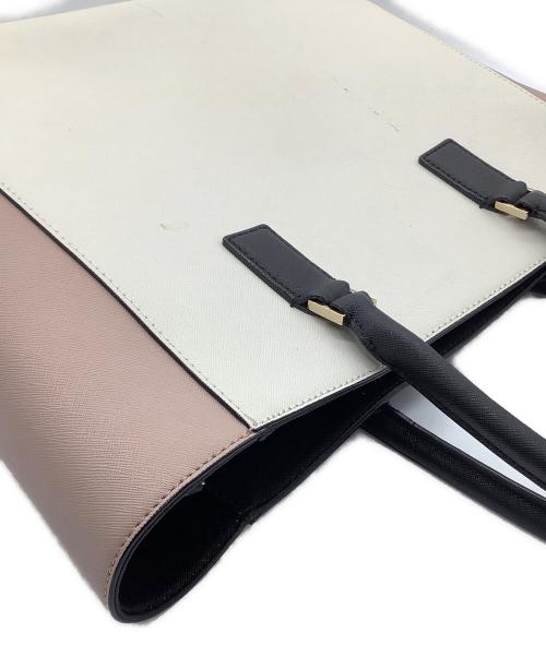 Kate Spade（ケイトスペード）Kate Spade (ケイトスペード) トートバッグ ホワイト×ピンクの古着・服飾アイテム