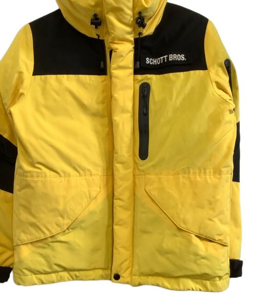Schott（ショット）Schott (ショット) ダウンジャケット　2TONE SNORKEL DOWN PARKA イエロー×ブラック サイズ:Sの古着・服飾アイテム