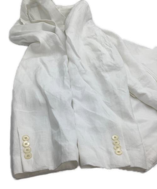 LAUREN RALPH LAUREN（ローレンラルフローレン）LAUREN RALPH LAUREN (ローレンラルフローレン) リネンジャケット ホワイト サイズ:48Rの古着・服飾アイテム