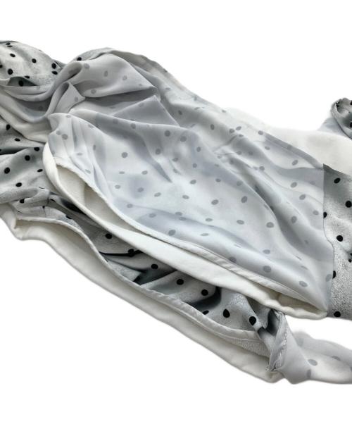 MM6 Maison Margiela（エムエムシックスメゾンマルジェラ）MM6 Maison Margiela (エムエムシックスメゾンマルジェラ) アシンメトリックスウェットドレープカットソー ホワイト サイズ:XSの古着・服飾アイテム