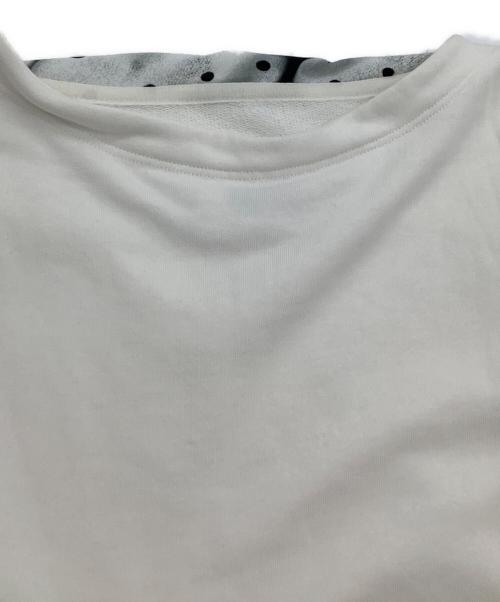MM6 Maison Margiela（エムエムシックスメゾンマルジェラ）MM6 Maison Margiela (エムエムシックスメゾンマルジェラ) アシンメトリックスウェットドレープカットソー ホワイト サイズ:XSの古着・服飾アイテム