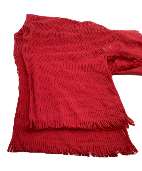 ISSEY MIYAKE（イッセイミヤケ）ISSEY MIYAKE (イッセイミヤケ) 薄手カーディガン レッド サイズ:2の古着・服飾アイテム