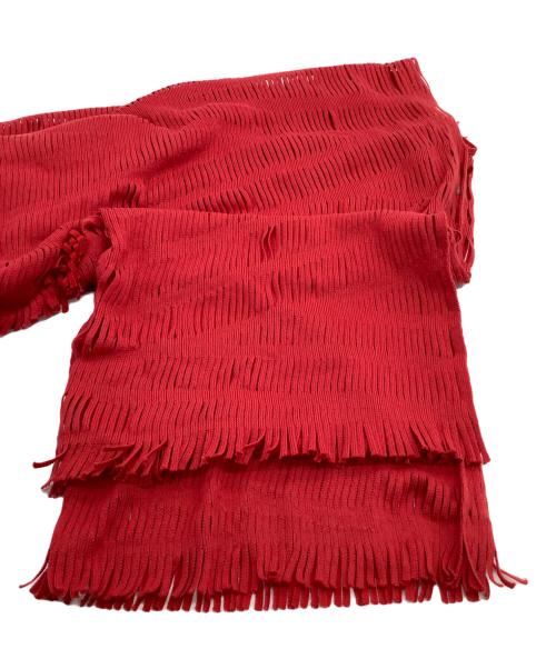 ISSEY MIYAKE（イッセイミヤケ）ISSEY MIYAKE (イッセイミヤケ) 薄手カーディガン レッド サイズ:2の古着・服飾アイテム
