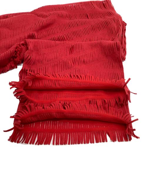 ISSEY MIYAKE（イッセイミヤケ）ISSEY MIYAKE (イッセイミヤケ) 薄手カーディガン レッド サイズ:2の古着・服飾アイテム