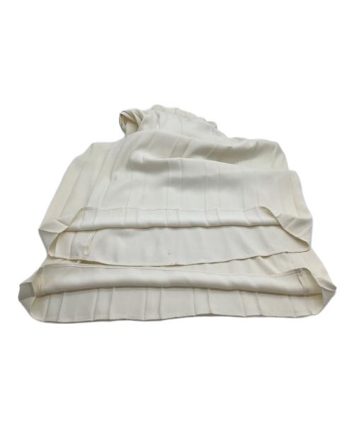 MM6 Maison Margiela（エムエムシックスメゾンマルジェラ）MM6 Maison Margiela (エムエムシックスメゾンマルジェラ) プリーツワイドパンツ アイボリー サイズ:36の古着・服飾アイテム