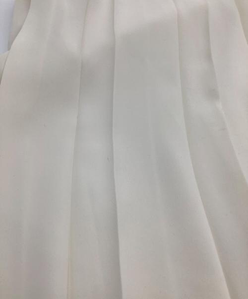 MM6 Maison Margiela（エムエムシックスメゾンマルジェラ）MM6 Maison Margiela (エムエムシックスメゾンマルジェラ) プリーツワイドパンツ アイボリー サイズ:36の古着・服飾アイテム