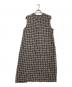 'S Max Mara (エスマックスマーラ) ノースリーブワンピース　総柄 ホワイト×ブラック サイズ:表記なし：8000円