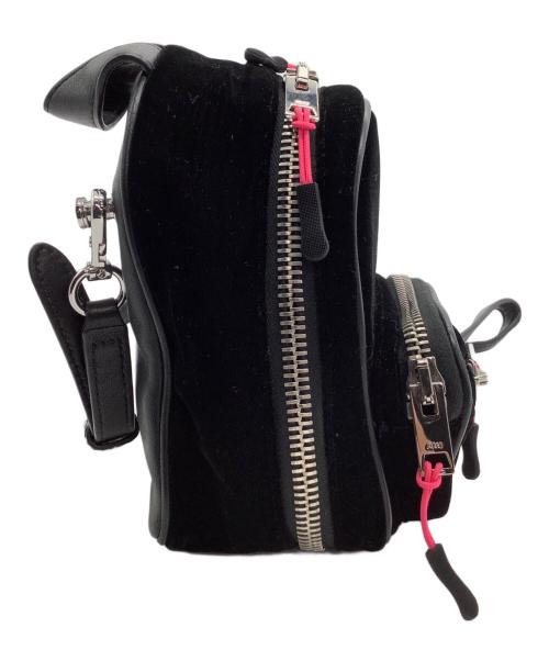 ALEXANDER WANG（アレキサンダー・ワン）ALEXANDER WANG (アレキサンダー・ワン) ベルベットミニショルダーリュック ブラックの古着・服飾アイテム