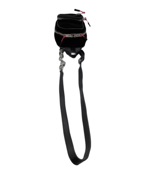 ALEXANDER WANG（アレキサンダー・ワン）ALEXANDER WANG (アレキサンダー・ワン) ベルベットミニショルダーリュック ブラックの古着・服飾アイテム