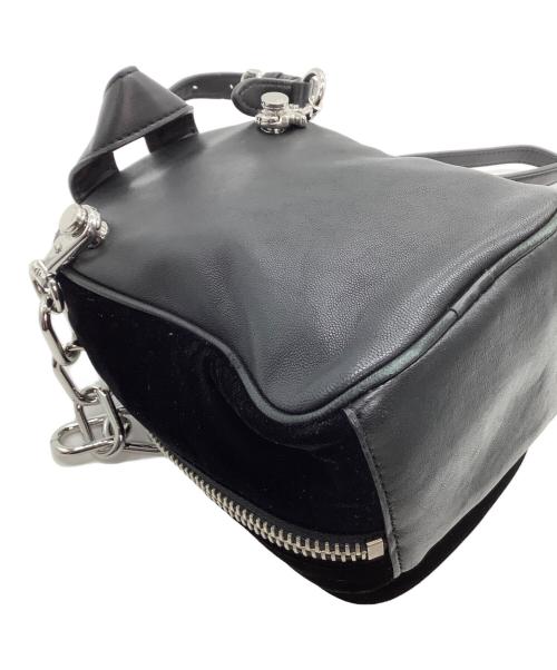 ALEXANDER WANG（アレキサンダー・ワン）ALEXANDER WANG (アレキサンダー・ワン) ベルベットミニショルダーリュック ブラックの古着・服飾アイテム