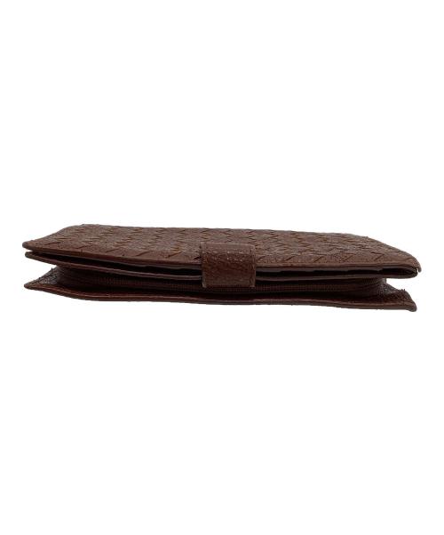 BOTTEGA VENETA（ボッテガベネタ）BOTTEGA VENETA (ボッテガベネタ) 長財布　イントレチャート ブラウンの古着・服飾アイテム