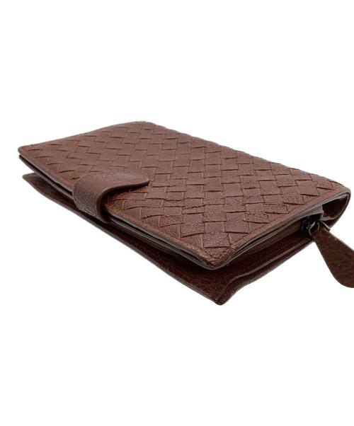 BOTTEGA VENETA（ボッテガベネタ）BOTTEGA VENETA (ボッテガベネタ) 長財布　イントレチャート ブラウンの古着・服飾アイテム