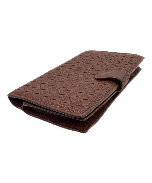 BOTTEGA VENETA（ボッテガベネタ）BOTTEGA VENETA (ボッテガベネタ) 長財布　イントレチャート ブラウンの古着・服飾アイテム
