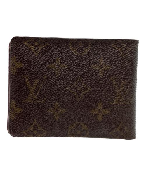 LOUIS VUITTON（ルイ ヴィトン）LOUIS VUITTON (ルイ ヴィトン) 2つ折り財布　モノグラム　ポルトフォイユ ミュルティプル ブラウンの古着・服飾アイテム