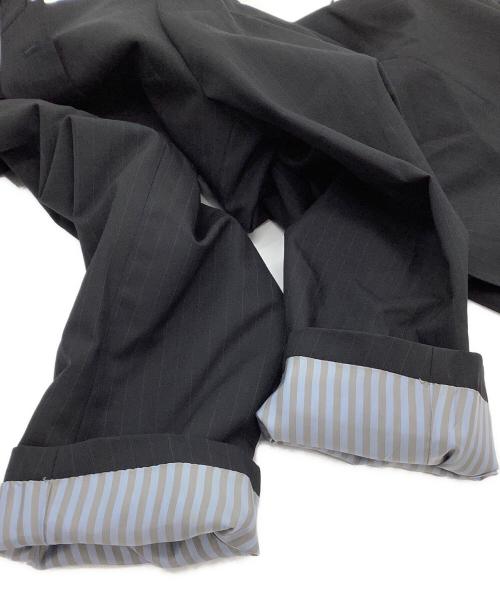 BURBERRY BLACK LABEL（バーバリーブラックレーベル）BURBERRY BLACK LABEL (バーバリーブラックレーベル) セットアップスーツ ストライプ ブラック サイズ:38Rの古着・服飾アイテム