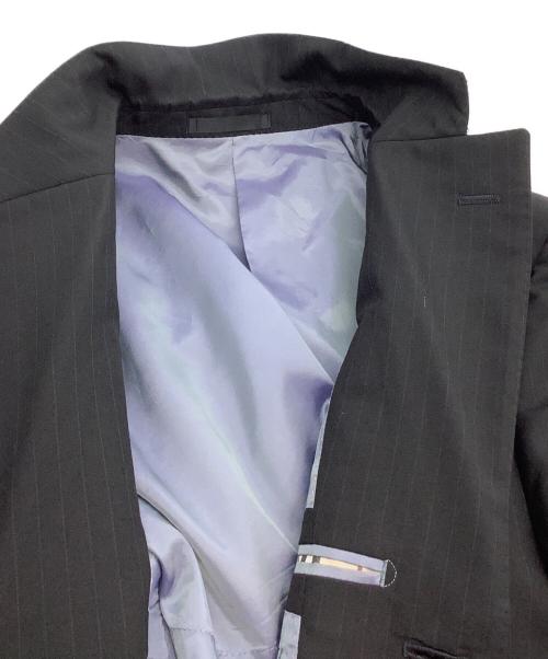 BURBERRY BLACK LABEL（バーバリーブラックレーベル）BURBERRY BLACK LABEL (バーバリーブラックレーベル) セットアップスーツ ストライプ ブラック サイズ:38Rの古着・服飾アイテム