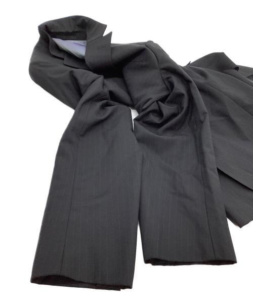 BURBERRY BLACK LABEL（バーバリーブラックレーベル）BURBERRY BLACK LABEL (バーバリーブラックレーベル) セットアップスーツ ストライプ ブラック サイズ:38Rの古着・服飾アイテム