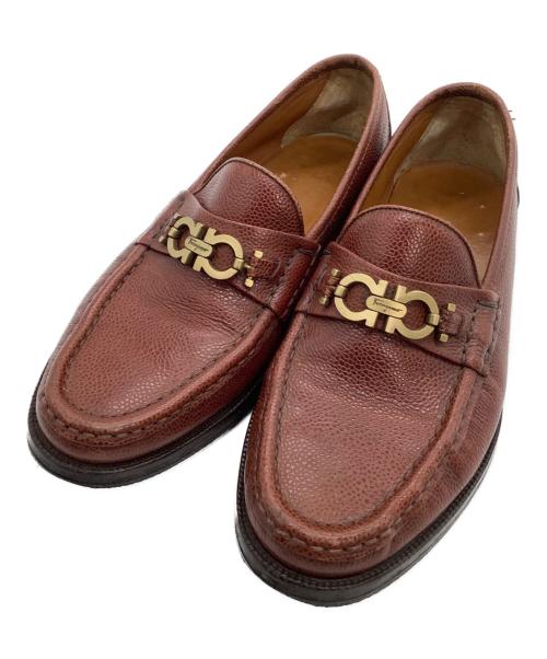 Salvatore Ferragamo（サルヴァトーレ フェラガモ）Salvatore Ferragamo (サルヴァトーレ フェラガモ) ビットローファー ブラウン サイズ:7の古着・服飾アイテム