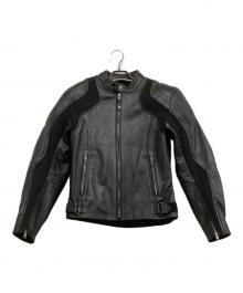 Liugoo Leathers（リューグーレザーズ）の古着「ライダースジャケット　プロテクター入」｜ブラック
