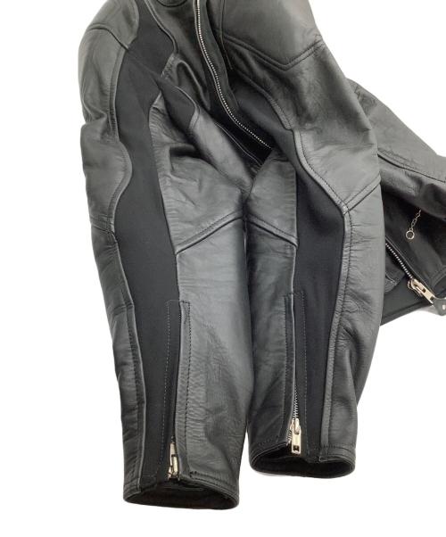 Liugoo Leathers（リューグーレザーズ）LIUGOO LEATHERS (リューグーレザーズ) ライダースジャケット　プロテクター入 ブラック サイズ:Mの古着・服飾アイテム