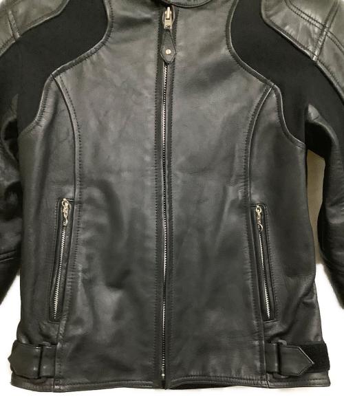 Liugoo Leathers（リューグーレザーズ）LIUGOO LEATHERS (リューグーレザーズ) ライダースジャケット　プロテクター入 ブラック サイズ:Mの古着・服飾アイテム