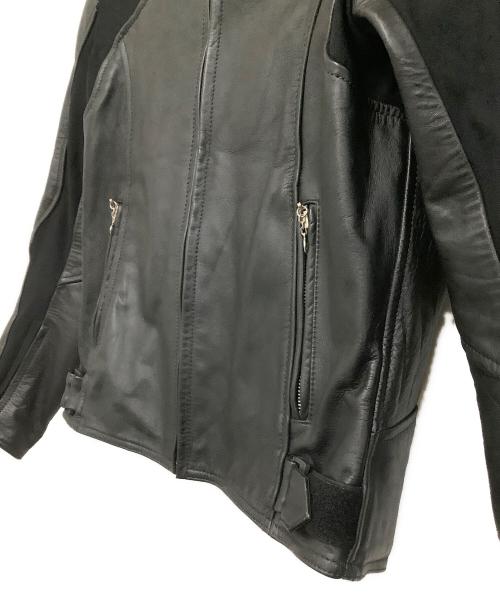 Liugoo Leathers（リューグーレザーズ）LIUGOO LEATHERS (リューグーレザーズ) ライダースジャケット　プロテクター入 ブラック サイズ:Mの古着・服飾アイテム