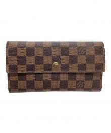 LOUIS VUITTON（ルイ ヴィトン）の古着「長財布　ダミエ　ポルトフォイユ・インターナショナル」｜ブラウン