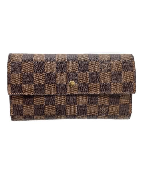 LOUIS VUITTON（ルイ ヴィトン）LOUIS VUITTON (ルイ ヴィトン) 長財布　ダミエ　ポルトフォイユ・インターナショナル ブラウンの古着・服飾アイテム