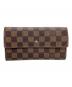 LOUIS VUITTON（ルイ ヴィトン）の古着「長財布　ダミエ　ポルトフォイユ・インターナショナル」｜ブラウン