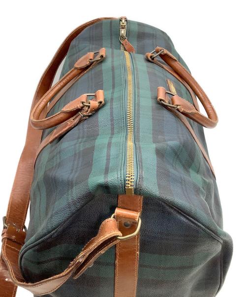 POLO RALPH LAUREN（ポロ・ラルフローレン）POLO RALPH LAUREN (ポロ・ラルフローレン) ボストンバッグ グリーン×ブラウンの古着・服飾アイテム