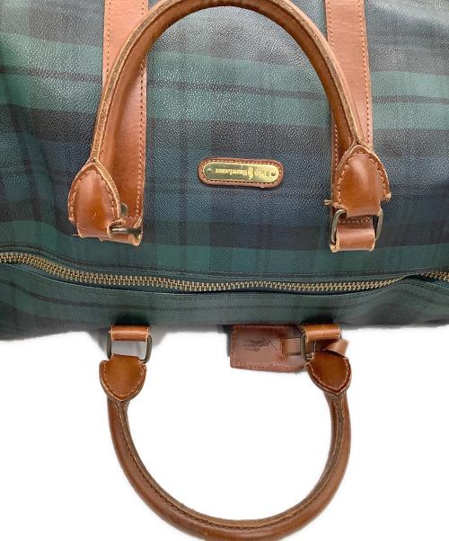 POLO RALPH LAUREN（ポロ・ラルフローレン）POLO RALPH LAUREN (ポロ・ラルフローレン) ボストンバッグ グリーン×ブラウンの古着・服飾アイテム