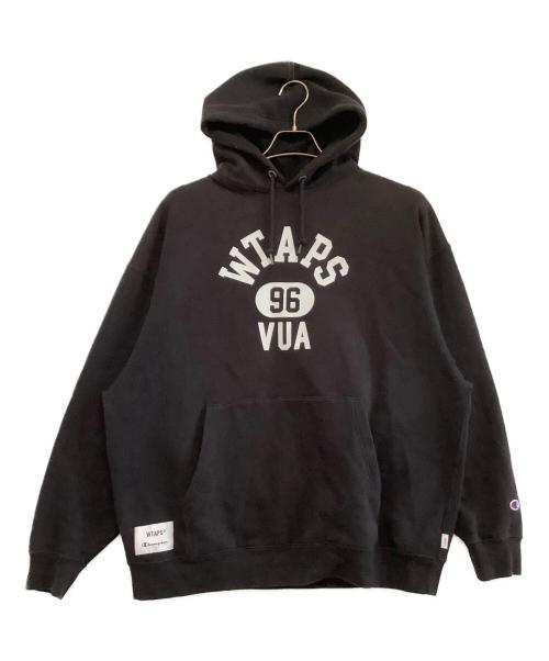 Champion（チャンピオン）Champion (チャンピオン) WTAPS (ダブルタップス) プルオーバーパーカー ブラック サイズ:XLの古着・服飾アイテム