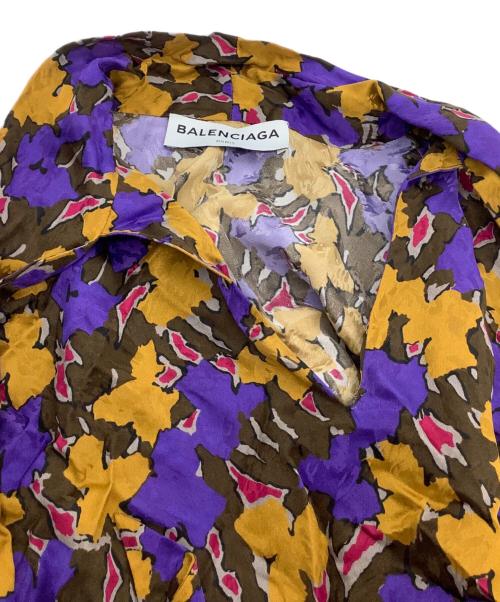 BALENCIAGA（バレンシアガ）BALENCIAGA (バレンシアガ) 長袖ブラウス パープル×イエロー サイズ:34の古着・服飾アイテム